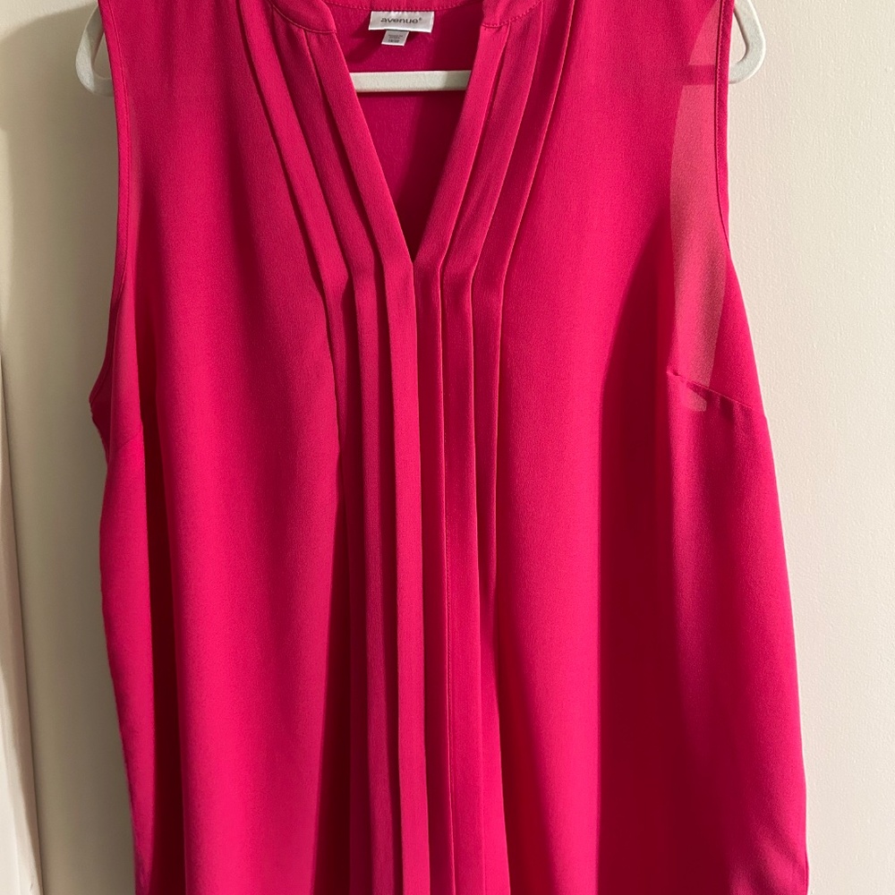 Pink sleeveless top